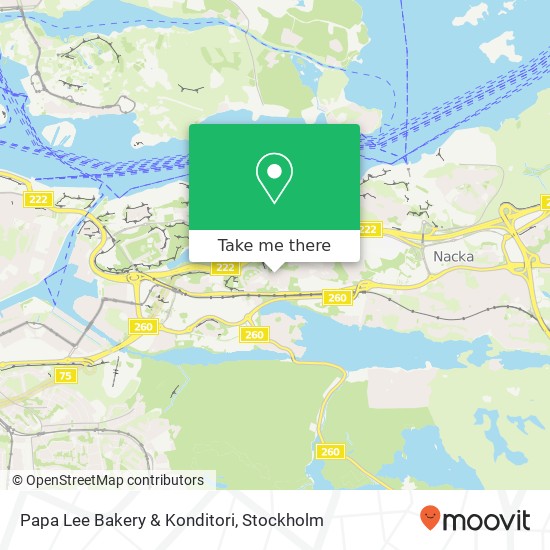 Papa Lee Bakery & Konditori, Finntorpsvägen 1 SE-131 36 Nacka map