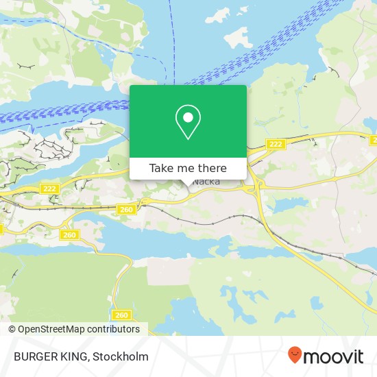 BURGER KING, Forum Nacka SE-131 40 Nacka map