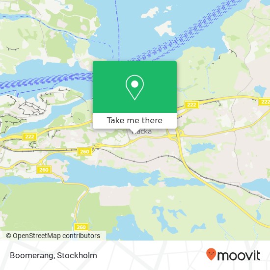 Boomerang, Forumvägen SE-131 53 Nacka map