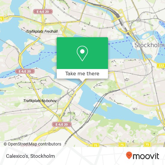 Calexico's, Hornstulls strand 4 SE-117 39 Stockholm map