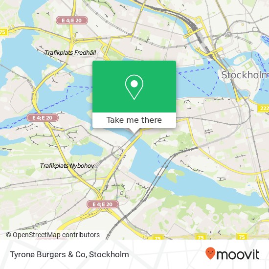 Tyrone Burgers & Co, SE-117 39 Stockholm map