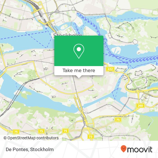De Pontes, Skånegatan 72 SE-116 37 Stockholm map
