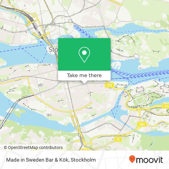 Made in Sweden Bar & Kök, Folkungagatan 100 SE-116 30 Stockholm map