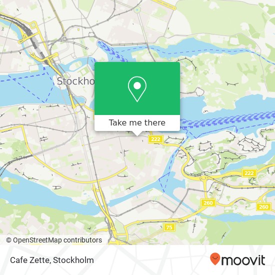 Cafe Zette, Erstagatan 7 SE-116 36 Stockholm map