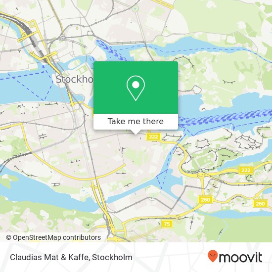 Claudias Mat & Kaffe, Erstagatan 9A SE-116 36 Stockholm map