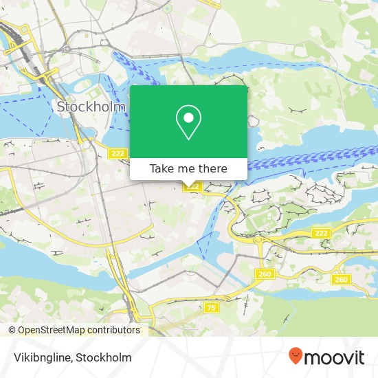 Vikibngline, SE-116 34 Stockholm map