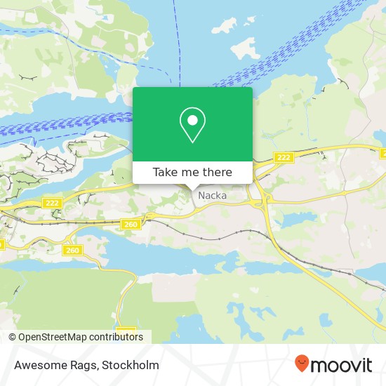 Awesome Rags, Vikdalsvägen SE-131 40 Nacka map