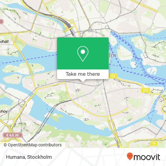 Humana, Timmermansgatan 23 SE-118 55 Stockholm map