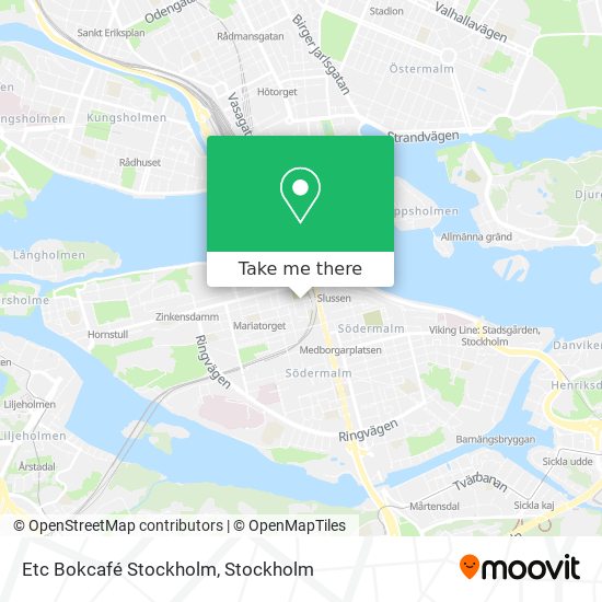 Etc Bokcafé Stockholm map