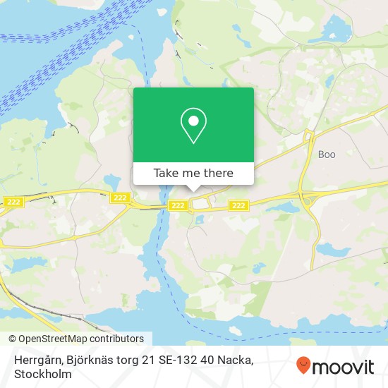 Herrgårn, Björknäs torg 21 SE-132 40 Nacka map