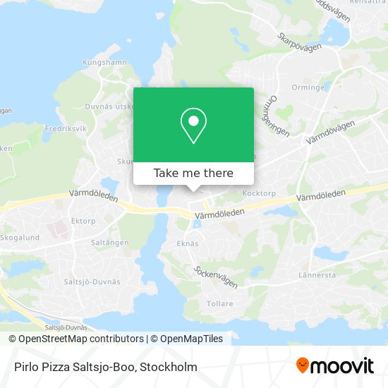 Pirlo Pizza Saltsjo-Boo map