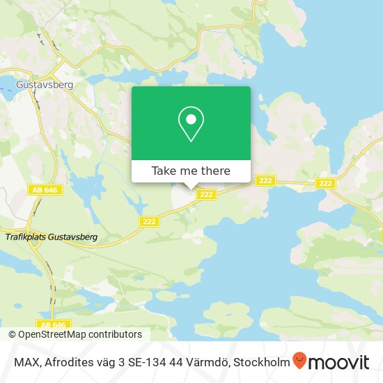 MAX, Afrodites väg 3 SE-134 44 Värmdö map