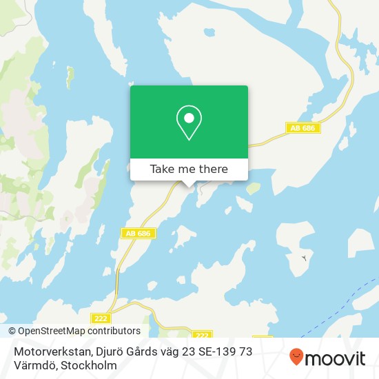 Motorverkstan, Djurö Gårds väg 23 SE-139 73 Värmdö map