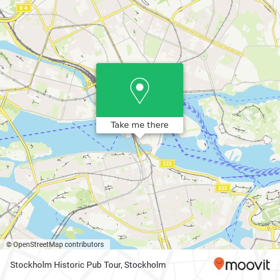 Stockholm Historic Pub Tour map