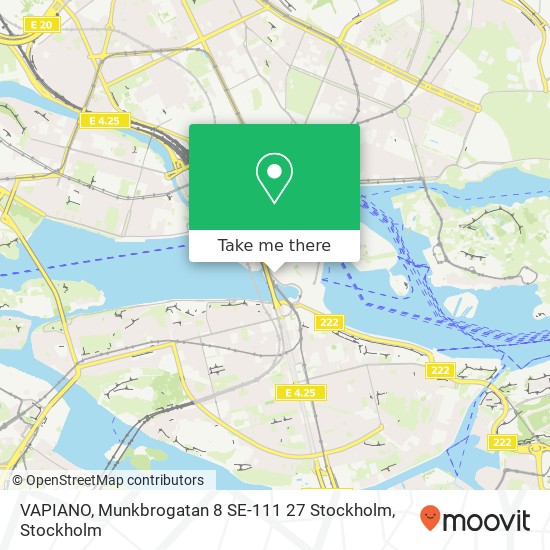 VAPIANO, Munkbrogatan 8 SE-111 27 Stockholm map