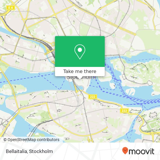 Bellaitalia, Västerlånggatan 51 SE-111 29 Stockholm map