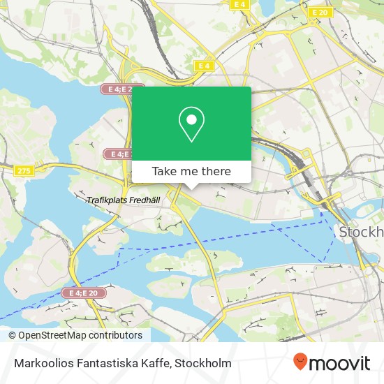 Markoolios Fantastiska Kaffe, Fridhemsgatan 3 SE-112 40 Stockholm map