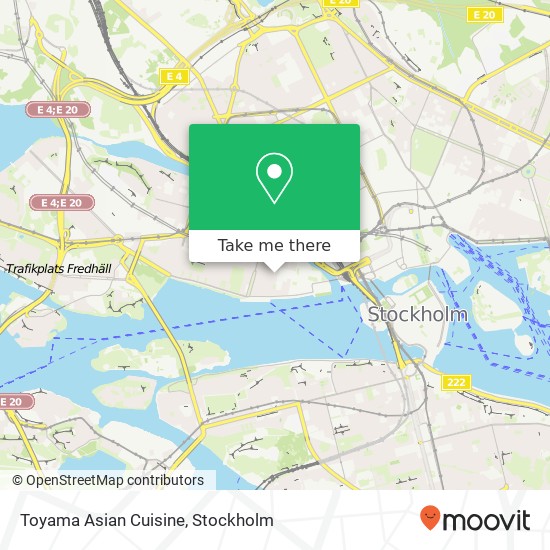 Toyama Asian Cuisine, Hantverkargatan 8 SE-112 21 Stockholm map