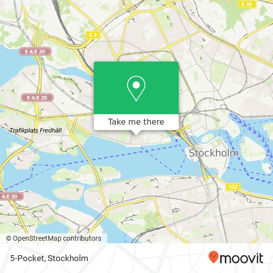 5-Pocket, Garvargatan 9 SE-112 21 Stockholm map
