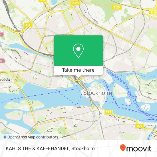 KAHLS THE & KAFFEHANDEL, Centralplan 1 SE-111 20 Stockholm map