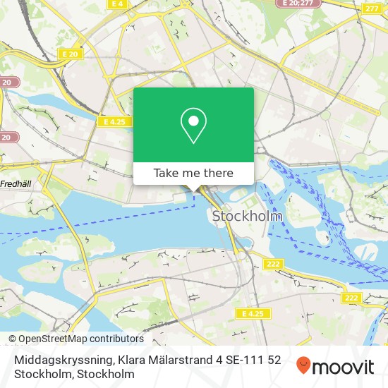 Middagskryssning, Klara Mälarstrand 4 SE-111 52 Stockholm map