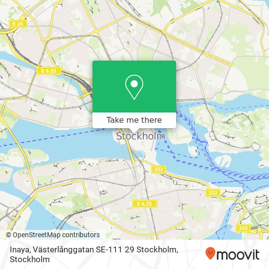 Inaya, Västerlånggatan SE-111 29 Stockholm map