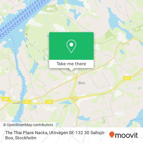 The Thai Place Nacka, Utövägen SE-132 30 Saltsjö-Boo map