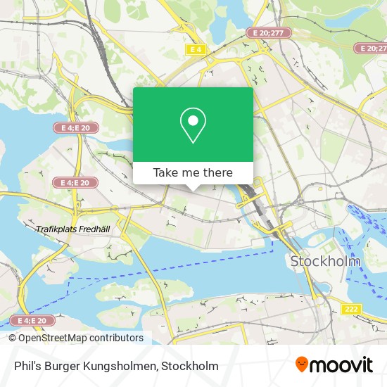 Phil's Burger Kungsholmen map