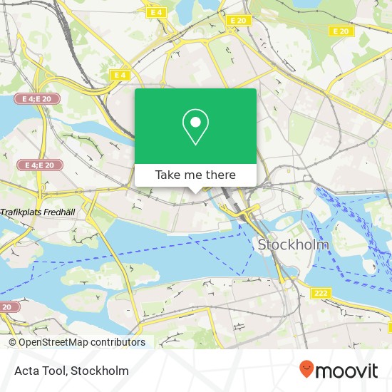 Acta Tool, Kungsholmsgatan 14 SE-112 27 Stockholm map