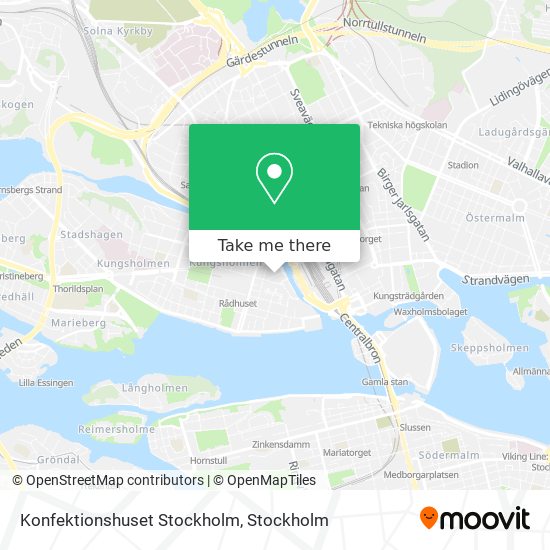 Konfektionshuset Stockholm map