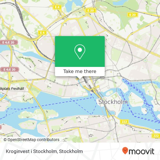 Kroginvest i Stockholm, Blekholmsterrassen 15 SE-111 64 Stockholm map