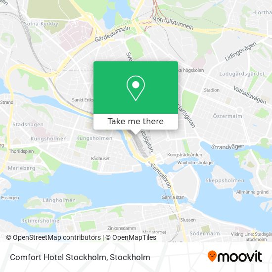 Comfort Hotel Stockholm map