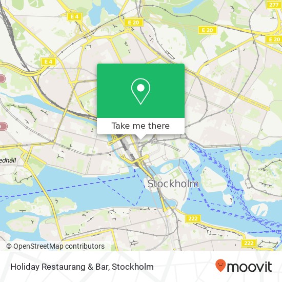 Holiday Restaurang & Bar, Mäster Samuelsgatan 60 SE-111 21 Stockholm map
