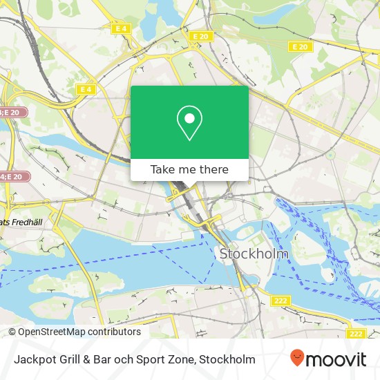 Jackpot Grill & Bar och Sport Zone, Kungsgatan SE-111 22 Stockholm map