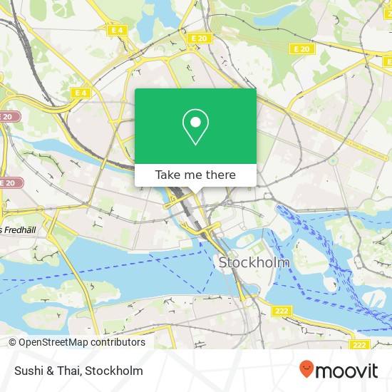 Sushi & Thai, Vasagatan 42 SE-111 20 Stockholm map