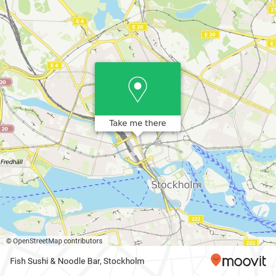 Fish Sushi & Noodle Bar, Gamla Brogatan 27 SE-111 20 Stockholm map