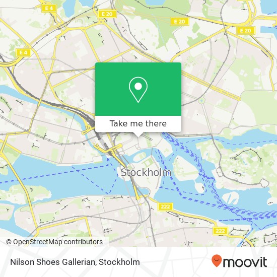 Nilson Shoes Gallerian, Regeringsgatan SE-111 53 Stockholm map