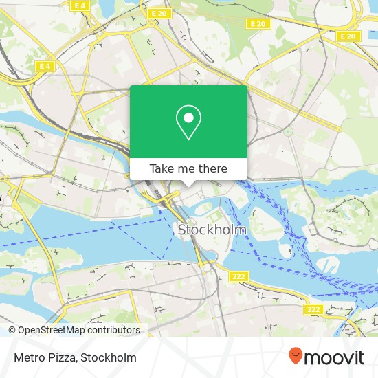 Metro Pizza, Herkulesgatan 16 SE-111 52 Stockholm map