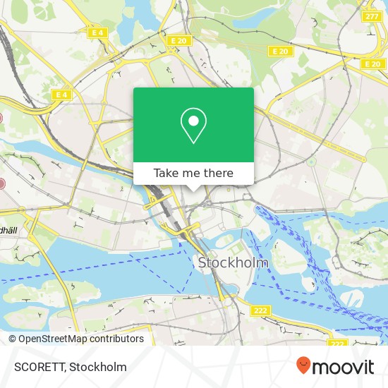 SCORETT, Drottninggatan 55 SE-111 21 Stockholm map