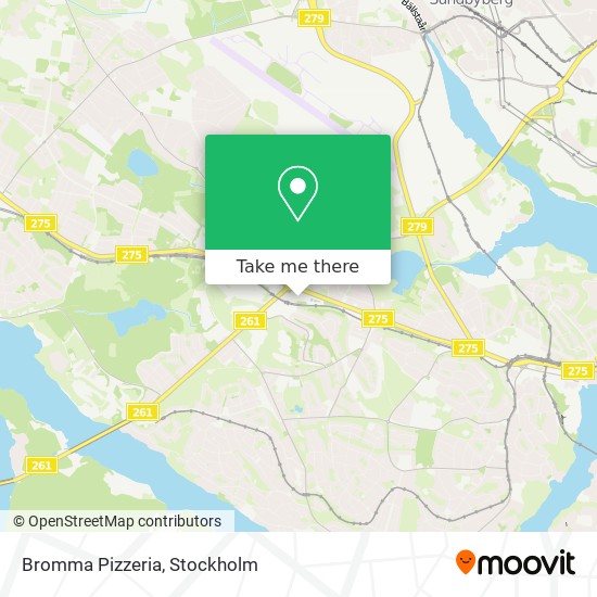 Bromma Pizzeria map