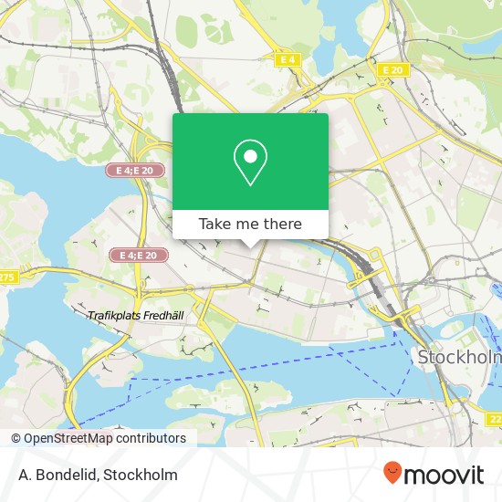 A. Bondelid, Fridhemsgatan 45 SE-112 46 Stockholm map