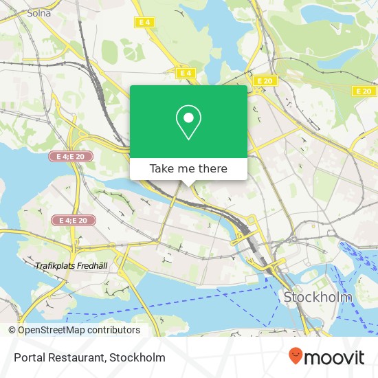 Portal Restaurant, Sankt Eriksplan 1 SE-113 20 Stockholm map