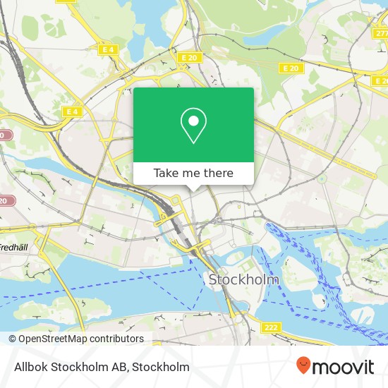 Allbok Stockholm AB, Olof Palmes gata 20 SE-111 37 Stockholm map