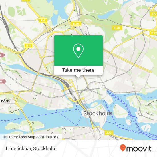 Limerickbar, Drottninggatan 86 SE-111 36 Stockholm map