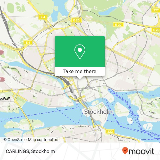 CARLINGS, Kungsgatan 54 SE-111 22 Stockholm map