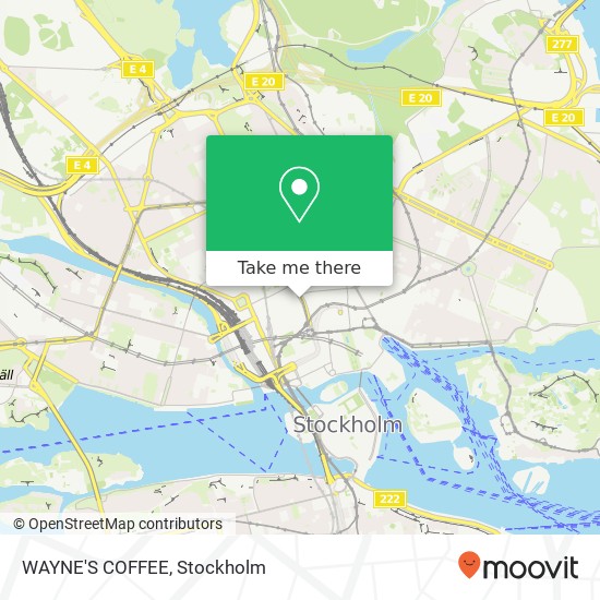 WAYNE'S COFFEE, Sveavägen 19 SE-111 57 Stockholm map