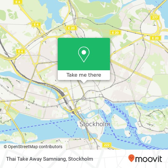 Thai Take Away Samniang, Malmskillnadsgatan 41 SE-111 38 Stockholm map