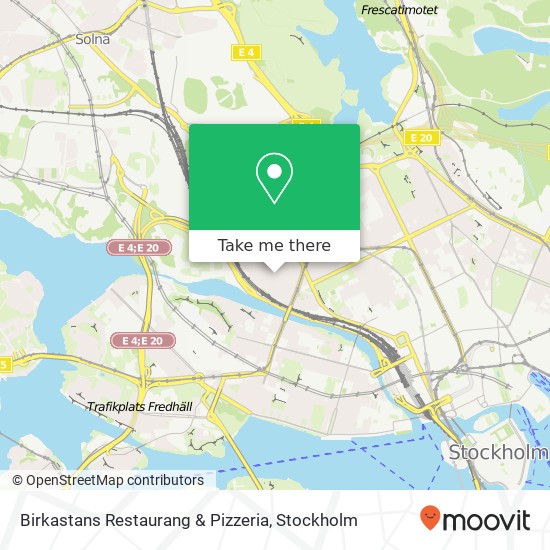 Birkastans Restaurang & Pizzeria, Vikingagatan 16 SE-113 42 Stockholm map