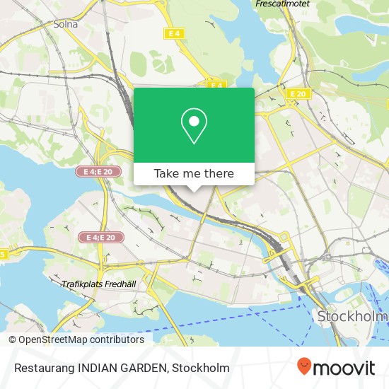 Restaurang INDIAN GARDEN, Rörstrandsgatan 18 SE-113 40 Stockholm map