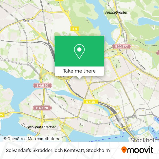 Solvändan's Skrädderi och Kemtvätt map